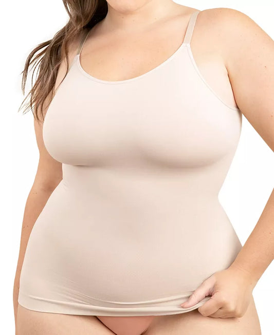 Shapermint Essentials Women's All Day Every Day Scoop Neck Cami  Beige Size 2XL