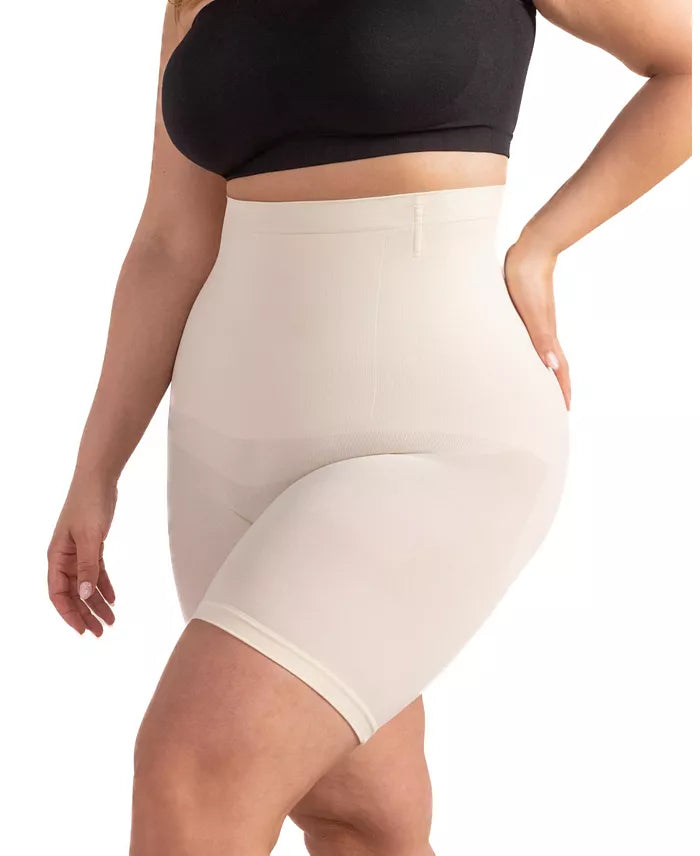 Shapermint Essentials Women's High Waisted Shaper Short  Beige Size XL/2XL