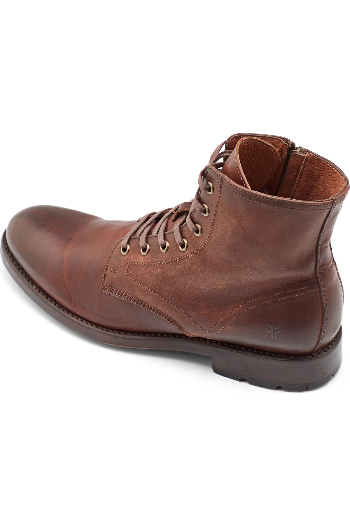 Frye Men's Bowery Lace-up Boots  Cognac Leather Size 8.5