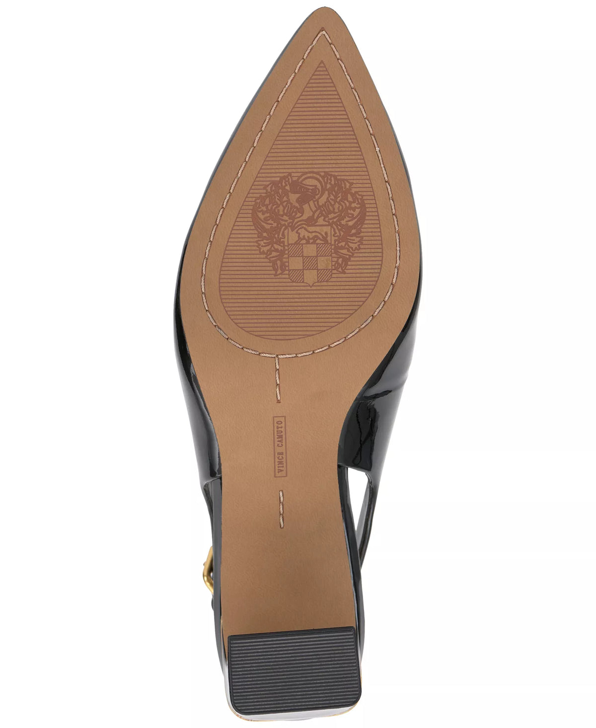 Vince Camuto Women's Hamden Buckle Slingback Pumps   Black Patent Size 8.5