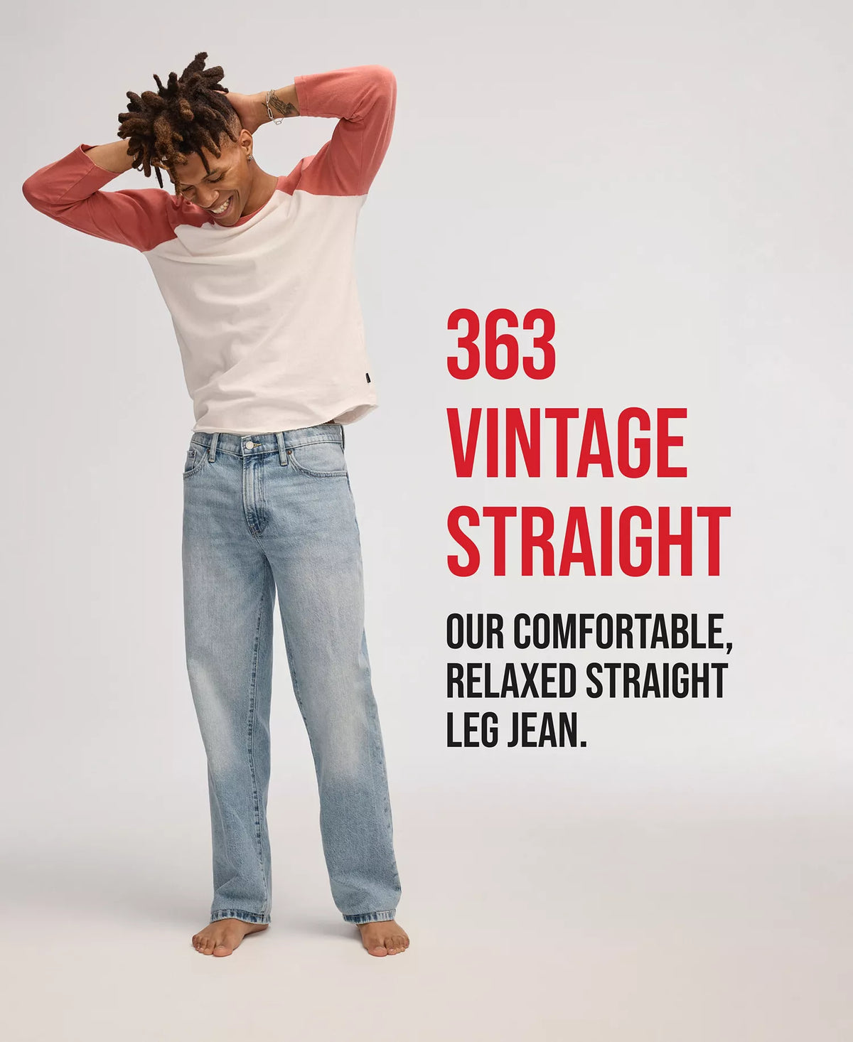 Lucky Brand Men's 363 Vintage Like Straight Stretch Jeans  Huron Coolmax W34xL32