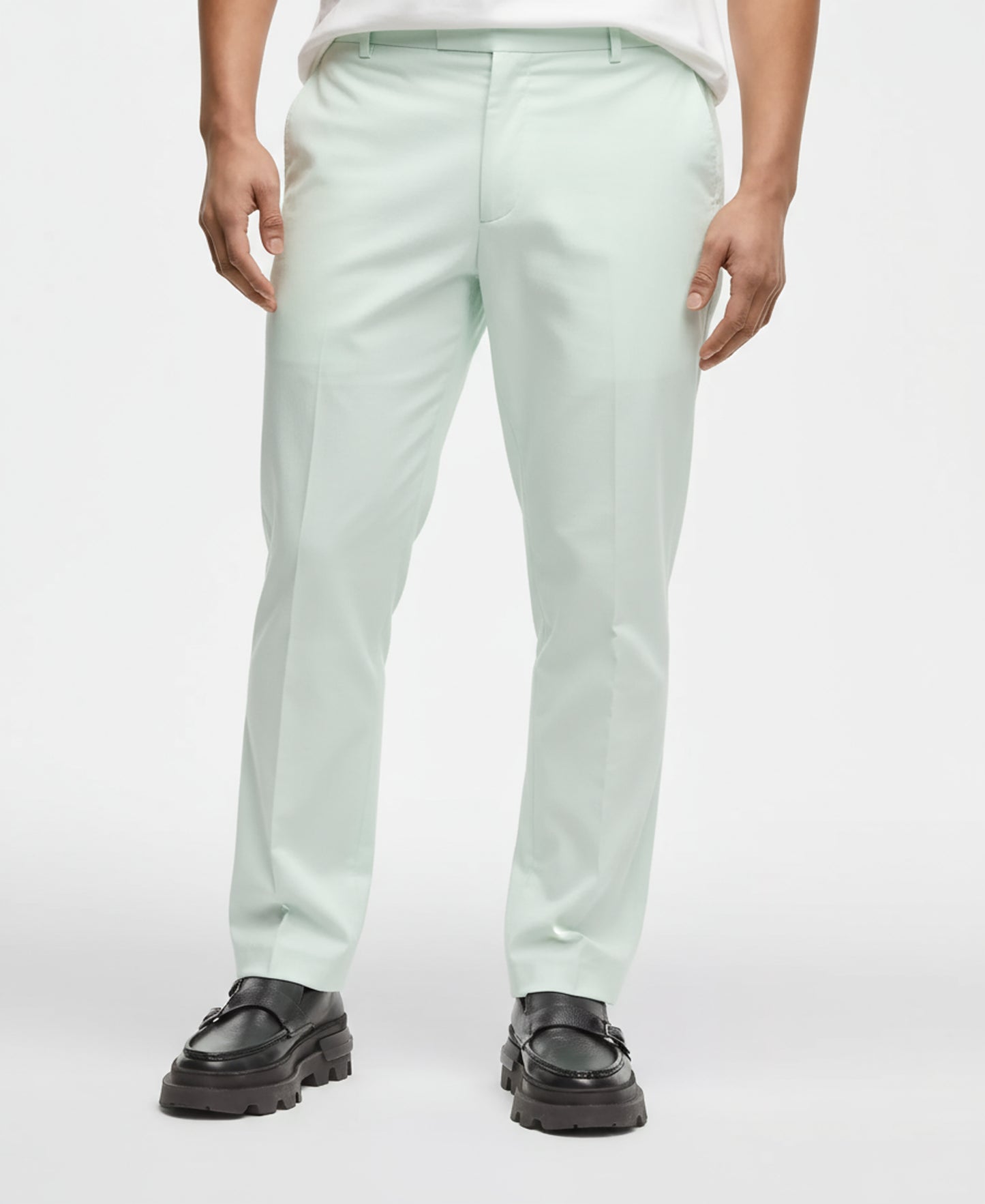 Mode of One Men's Slim-Fit Suit Pants  Iced Mint Size 38