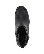 White Mountain Women's Narrows Heeled Booties  Black Burnished Smooth Size 7.5