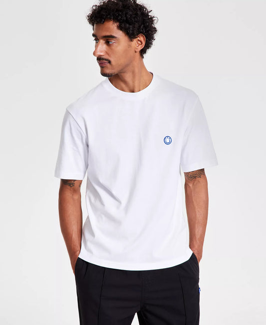 Hugo Boss Men's Niley Short Sleeve Crewneck Logo T-Shirt  White Size L