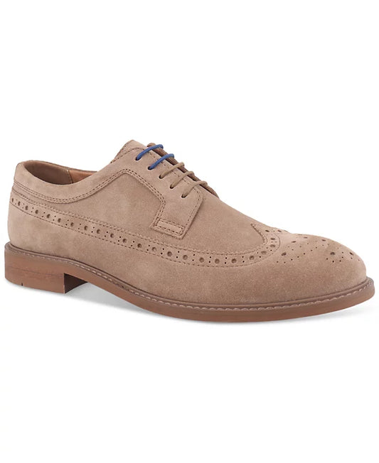 Bar III Men's Ashwell Longwing Oxfords  Tan Suede Size 9