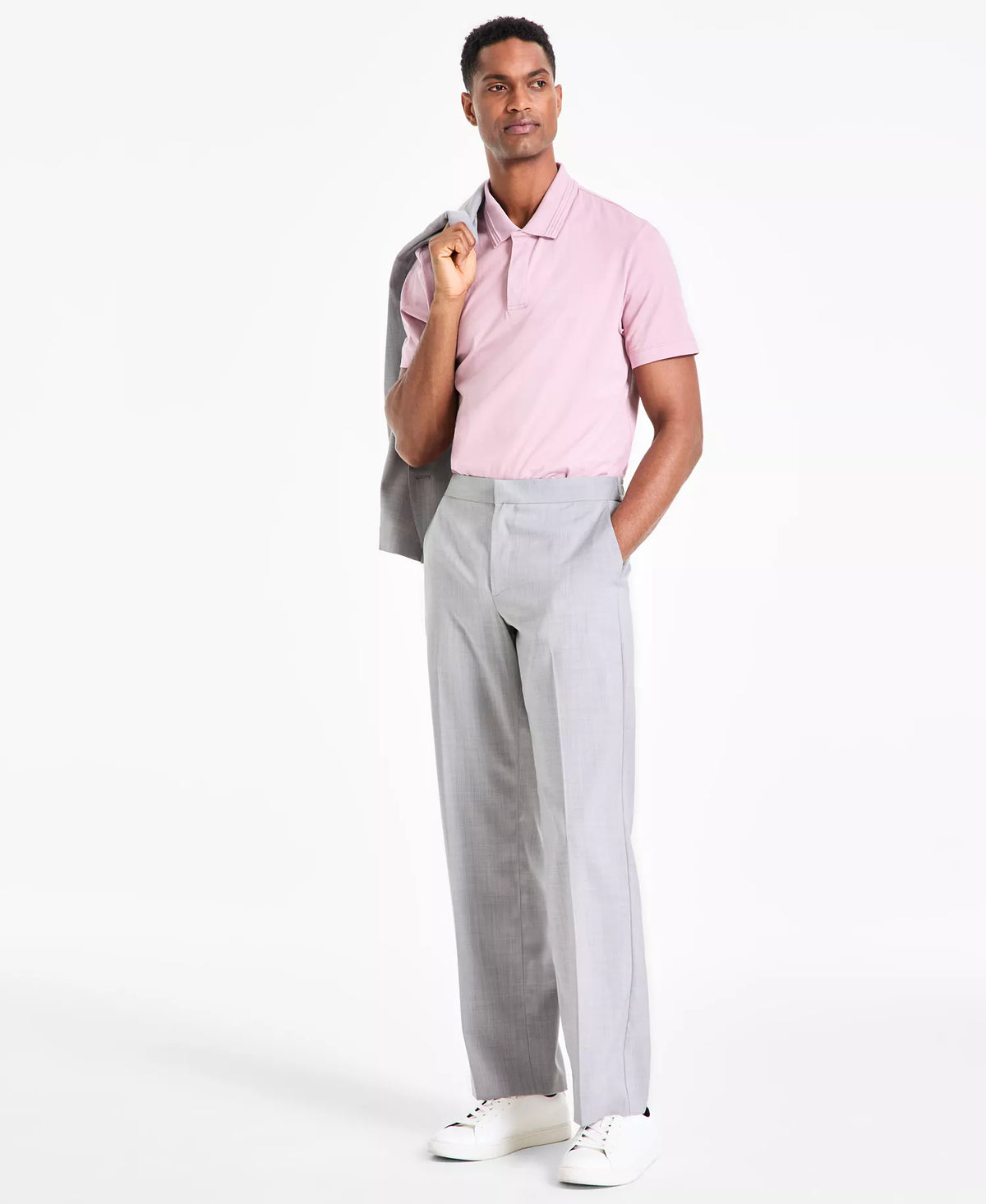 Alfani Men's Lightweight Suit Pants  Grey Heather W38xL32