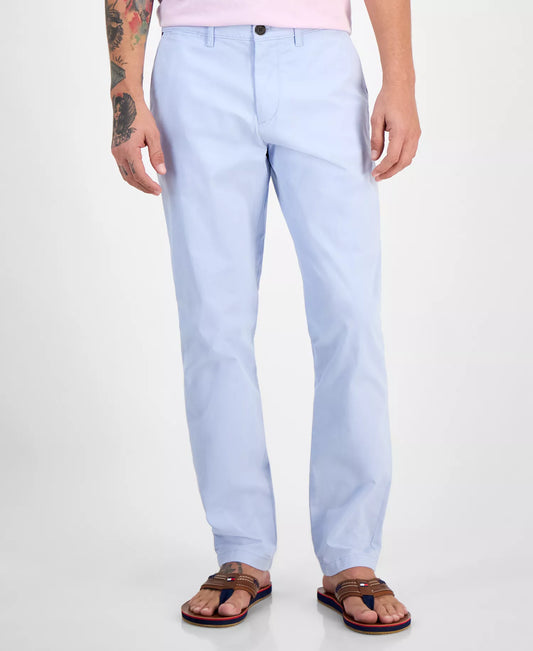Tommy Hilfiger Men's TH Flex Stretch Slim-Fit Chino Pants  Breezy Blue W33xL30
