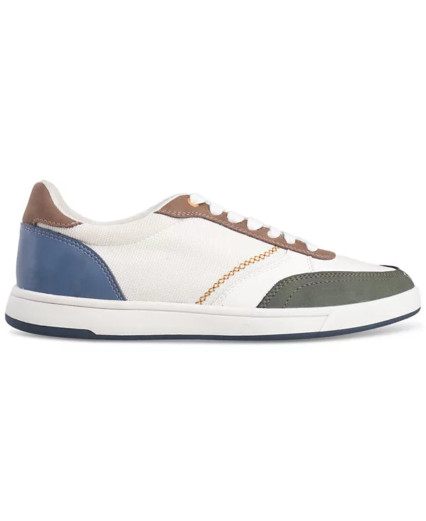 Club Room Men's Dawsonn Lace-Up Sneakers  White Linen Size 9