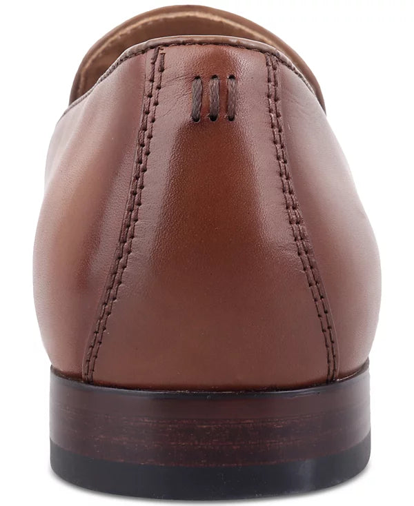 Bar III Men's Benjiee Leather Slip-On Tassel Loafers  Burnt Copper Leather Size 12