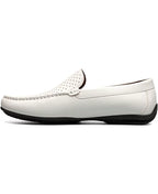 Stacy Adams Men's Conroy Perfed Slip On Shoe  White Size 9