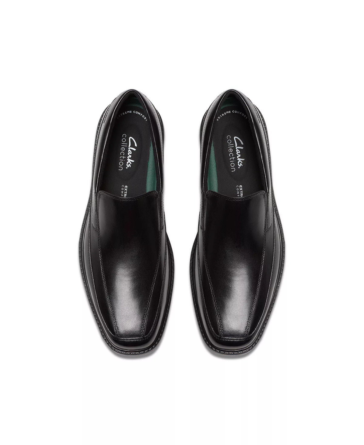 Clarks Men's Cosgrove Free Leather Dress Loafers   Black Leather Size 10