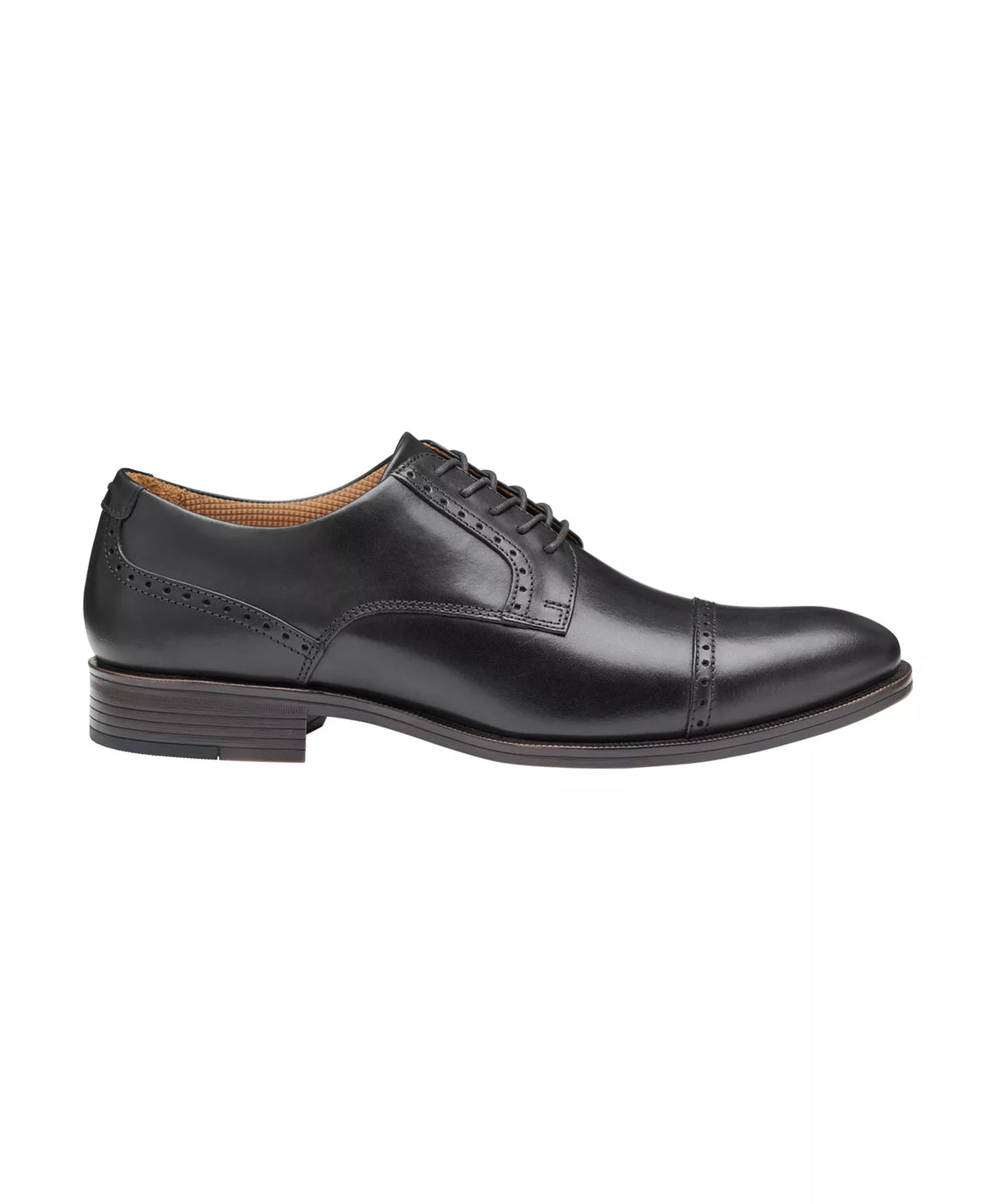 Johnston & Murphy Men's Reeve Cap Toe Dress Shoes  Black Full Grain Size 8.5