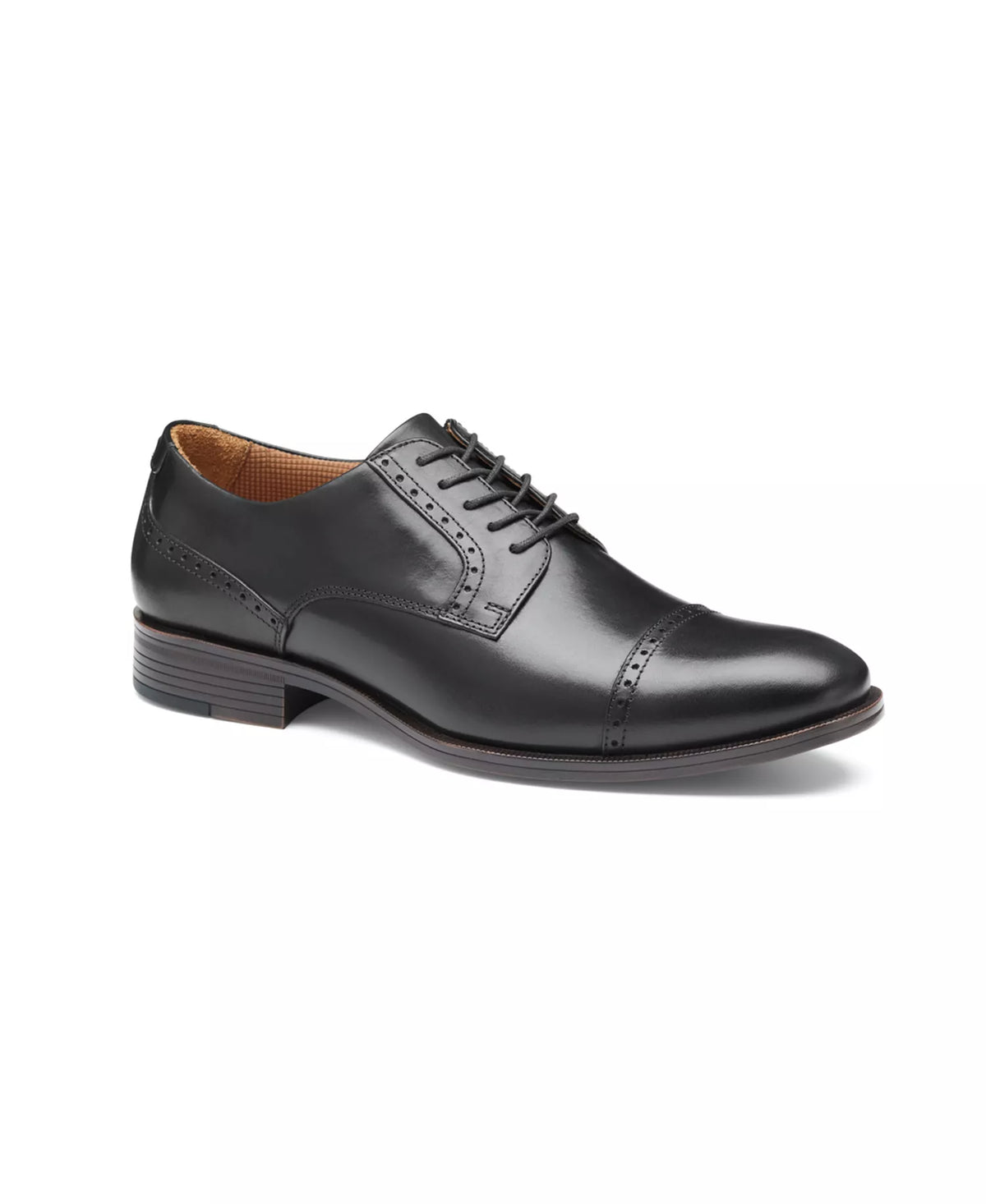 Johnston & Murphy Men's Reeve Cap Toe Dress Shoes  Black Full Grain Size 8.5