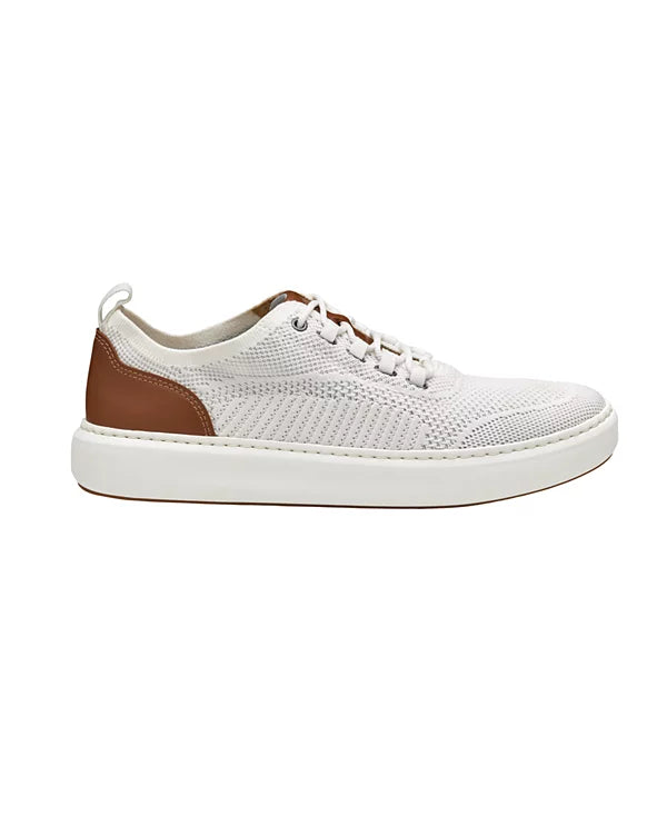 Johnston & Murphy Men's Anders Knit U-Throat Sneaker  White Knit Size 8
