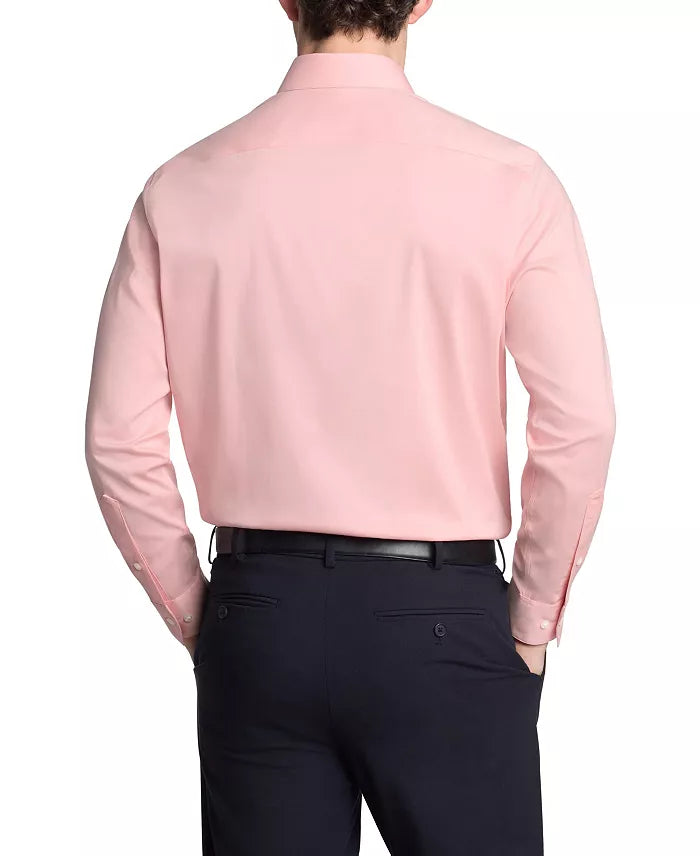 Van Heusen Men's Regular Fit Ultra Wrinkle Free Spread Collar Dress Shirt  Coral 15/15.5 34/35
