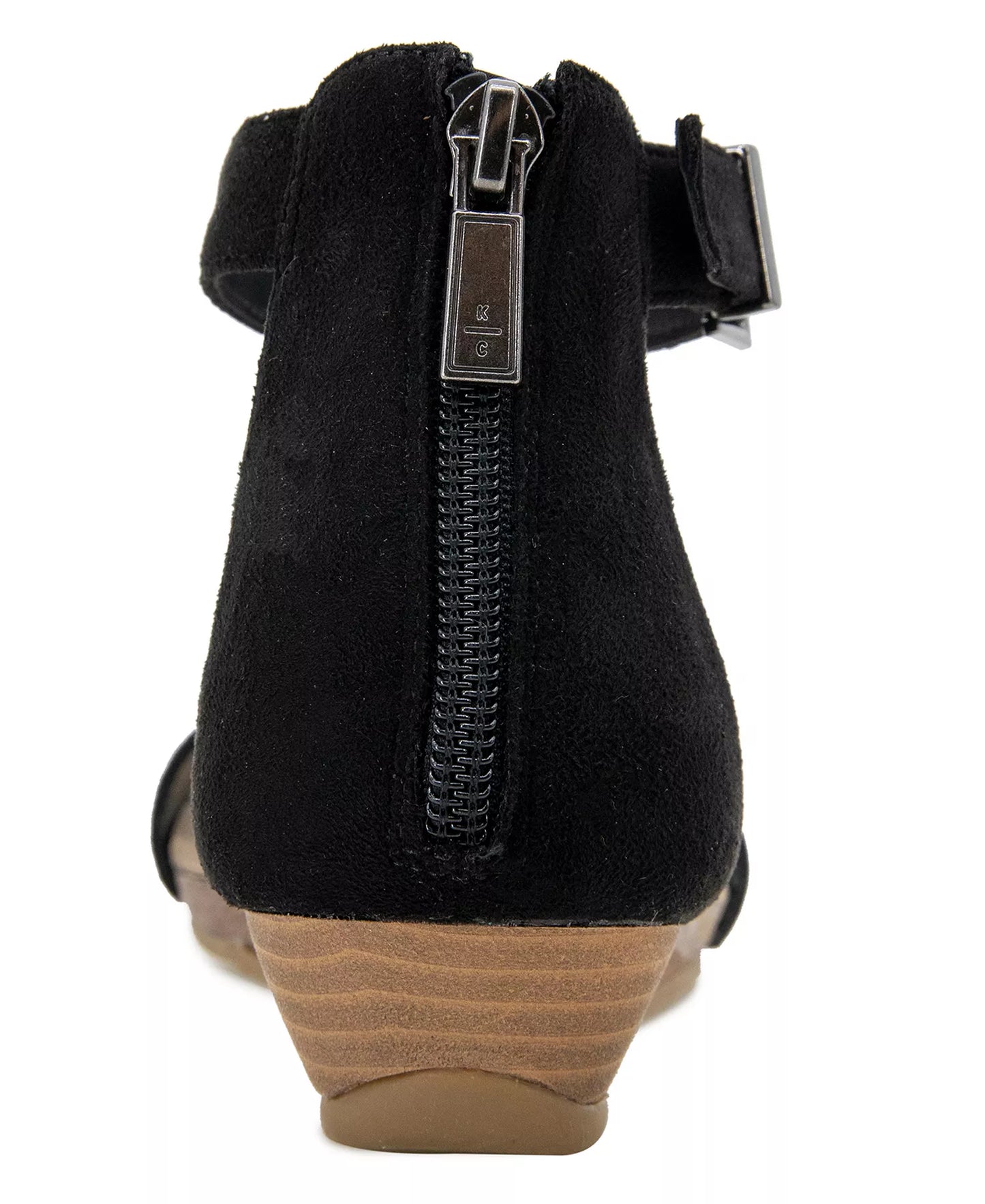 Kenneth Cole Reaction Women's Glytoni Almond Toe Wedge Sandals  Black Size 8.5