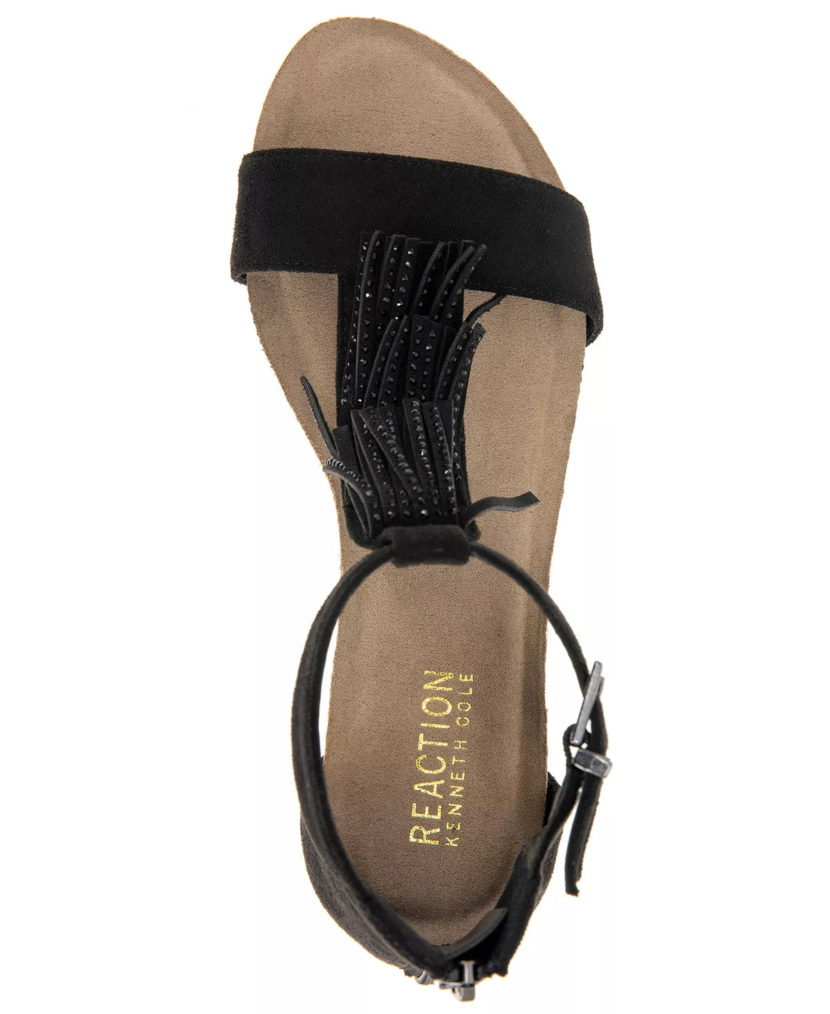 Kenneth Cole Reaction Women's Glytoni Almond Toe Wedge Sandals  Black Size 8.5