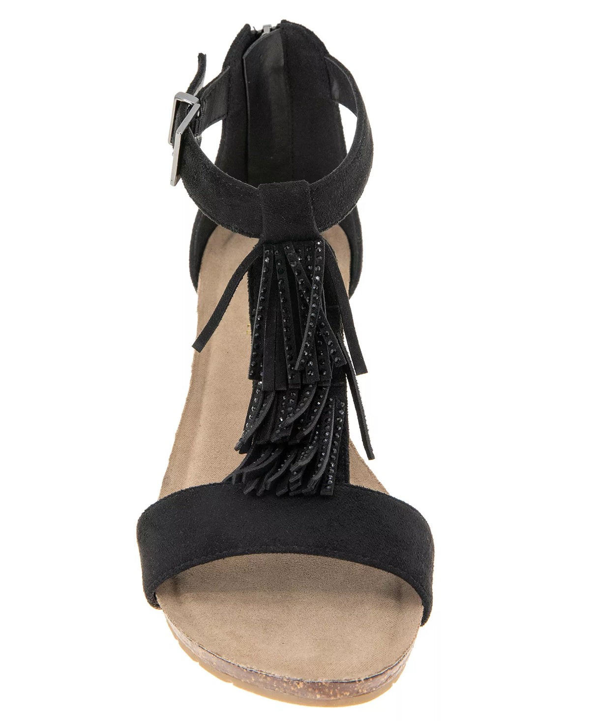 Kenneth Cole Reaction Women's Glytoni Almond Toe Wedge Sandals  Black Size 8.5