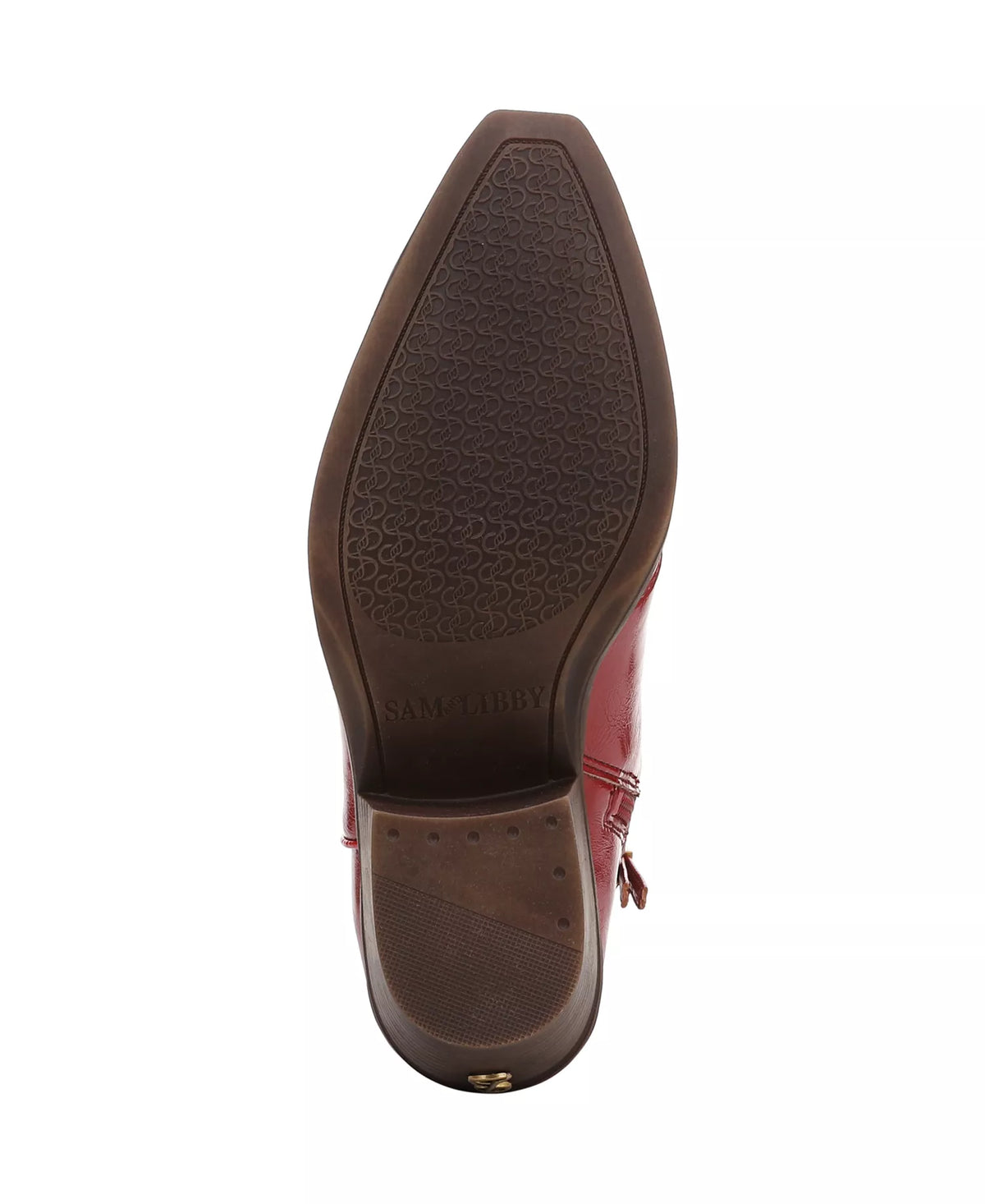 Sam & Libby Women's Flash Block Heel Western Booties  Red Size 6
