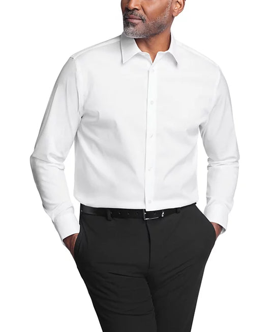 Calvin Klein Men's Stretch Slim Fit Dress Shirt  White 16 34/35