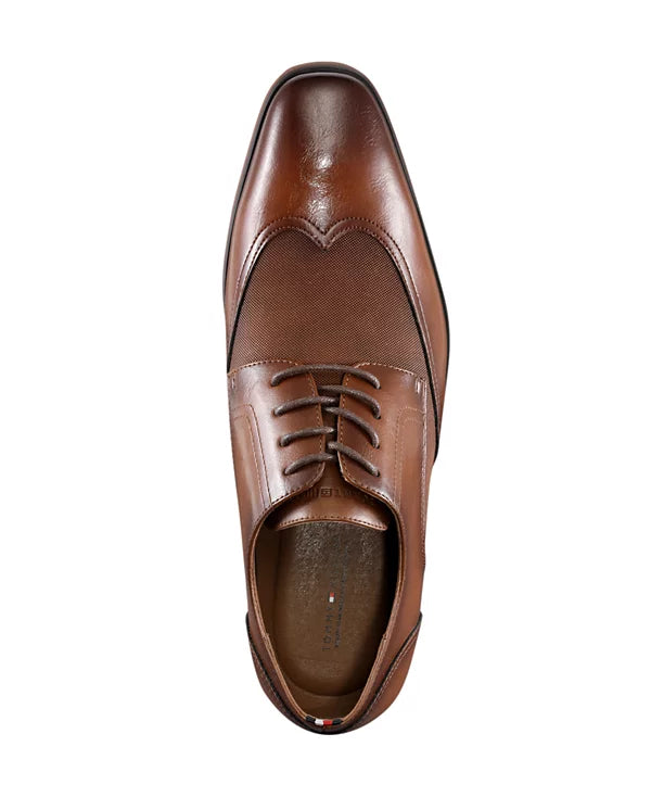 Tommy Hilfiger Men's Sagent Wingtip Dress Oxfords  Medium Brown Size 11