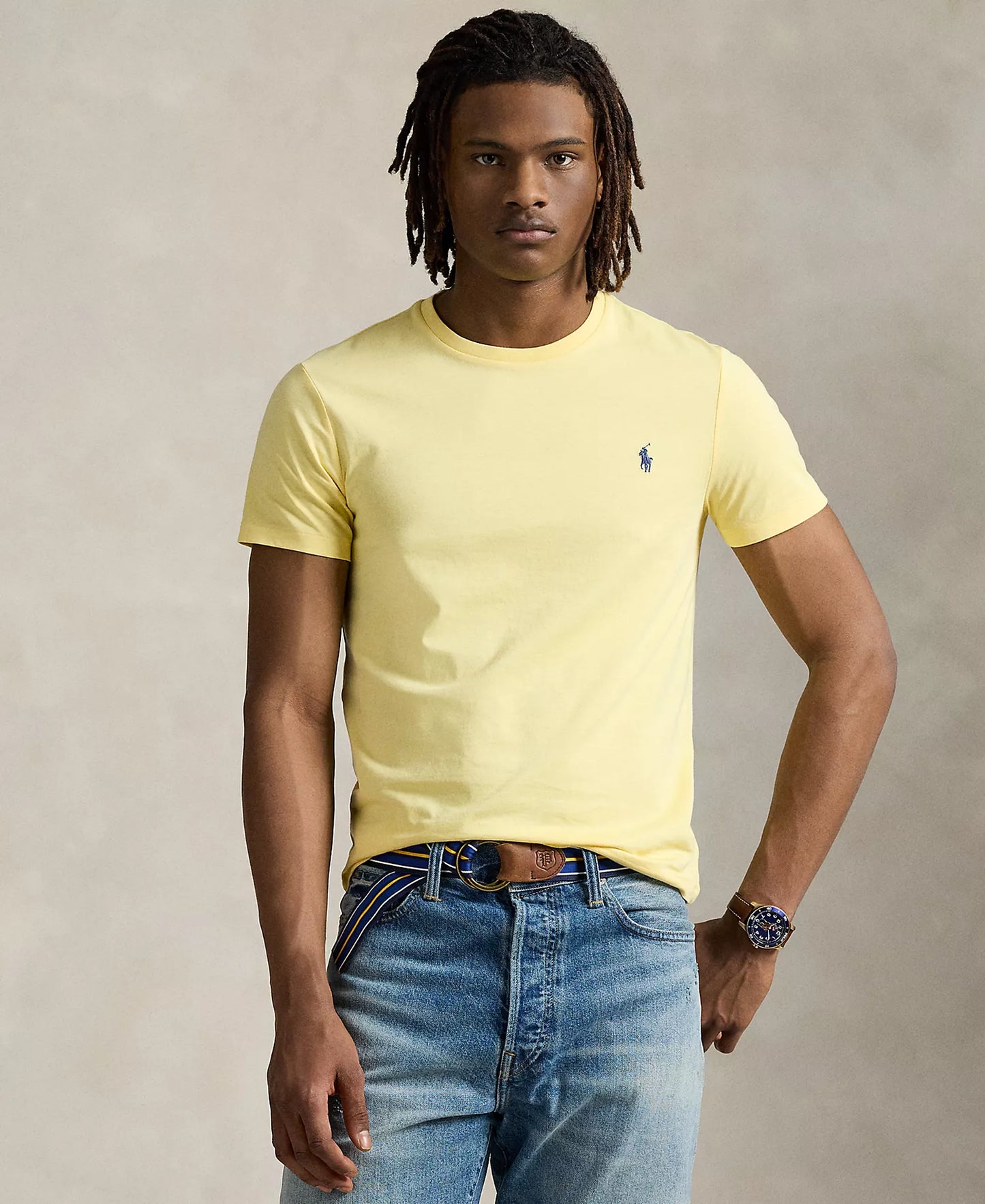Polo Ralph Lauren Men's Classic Fit Crew Neck T-Shirt  Oasis Yellow Size M