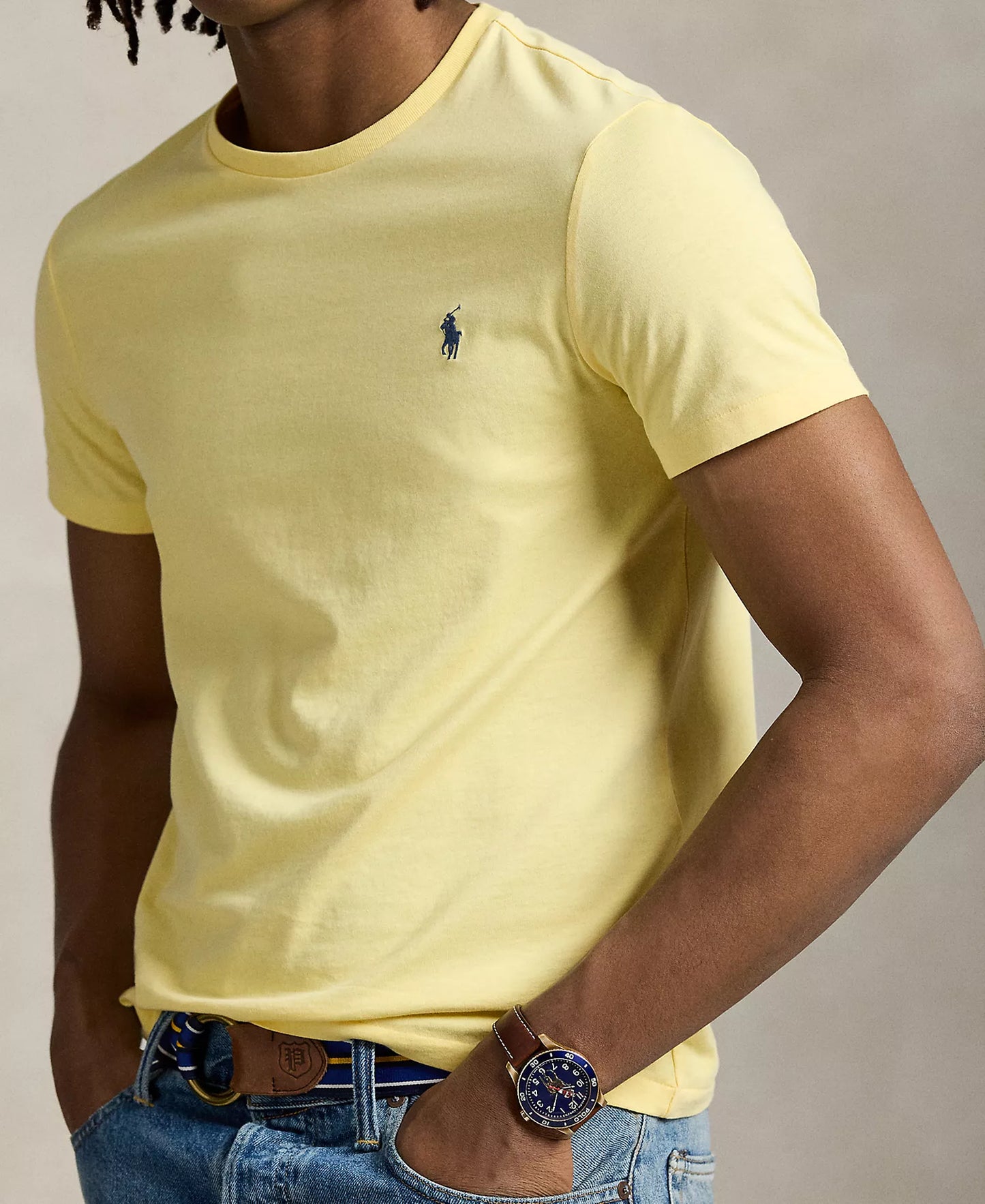 Polo Ralph Lauren Men's Classic Fit Crew Neck T-Shirt  Oasis Yellow Size M