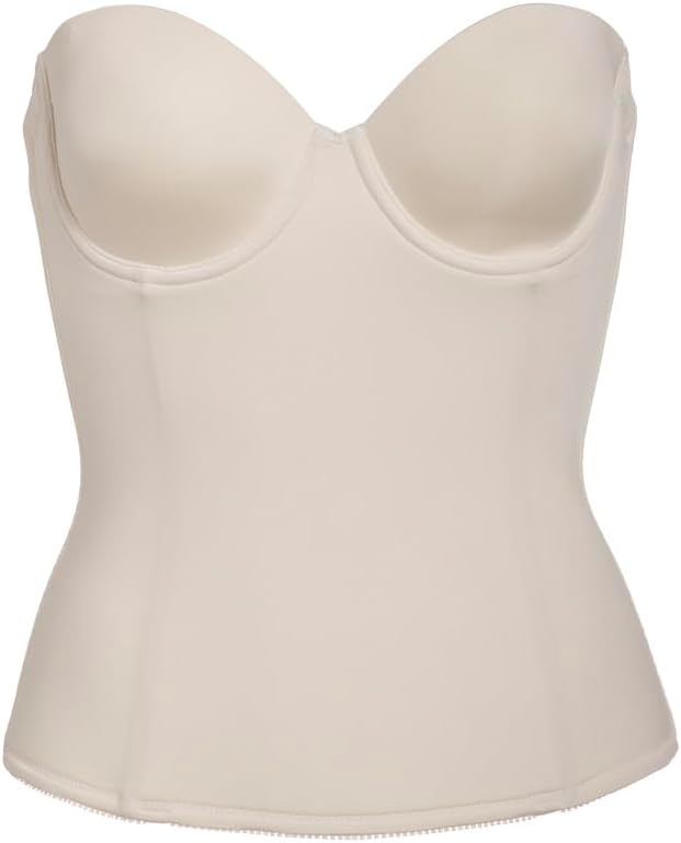 Dominique Paige Seamless Padded Longline Strapless Bra  Bone Size 42D