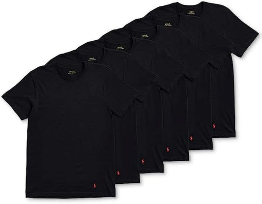 Polo Ralph Lauren Mens 6-Pack Crewneck Undershirt  Color Polo Black Size M