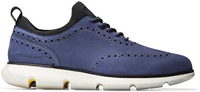 Cole Haan Men's 4.ZERGRAND Wingtip Oxford Sneakers  Marine Blue Size 11.5