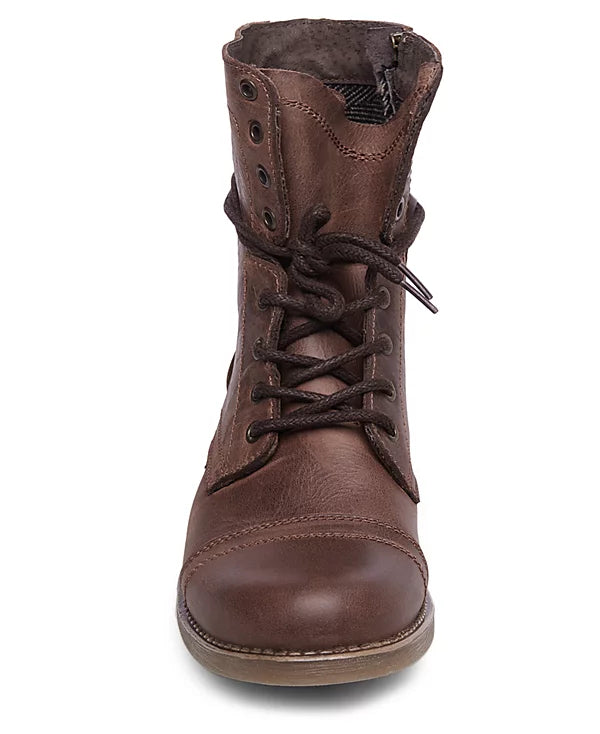 Steve Madden Men's Troopah Leather Boots  Brown Size 8