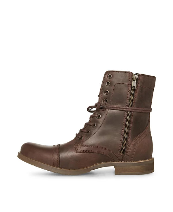 Steve Madden Men's Troopah Leather Boots  Brown Size 8