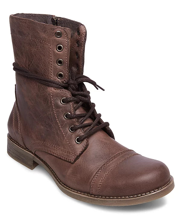 Steve Madden Men's Troopah Leather Boots  Brown Size 8
