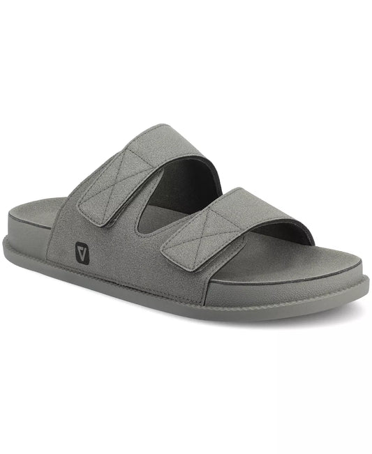 Vance Co. Men's Orlando Comfort Adjustable Strap Sandals  Gray Size 9