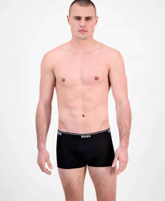 BOSS by Hugo Boss Men's 2-Pk. Logo Waistband Trunks  Black Size L