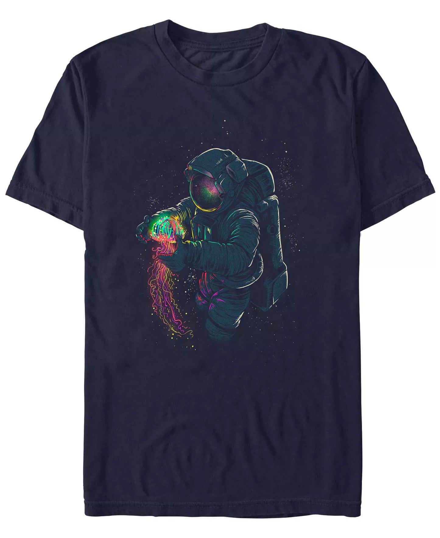 Design By Humans Men's Jelly Space Short Sleeve T-Shirt  Navy Size 3XL