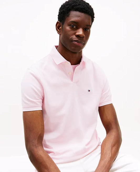 Tommy Hilfiger Men's Cotton Classic Fit 1985 Polo  Light Pink Size XL