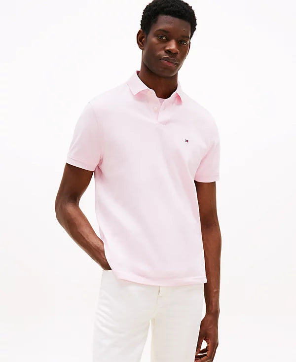 Tommy Hilfiger Men's Cotton Classic Fit 1985 Polo  Light Pink Size XL