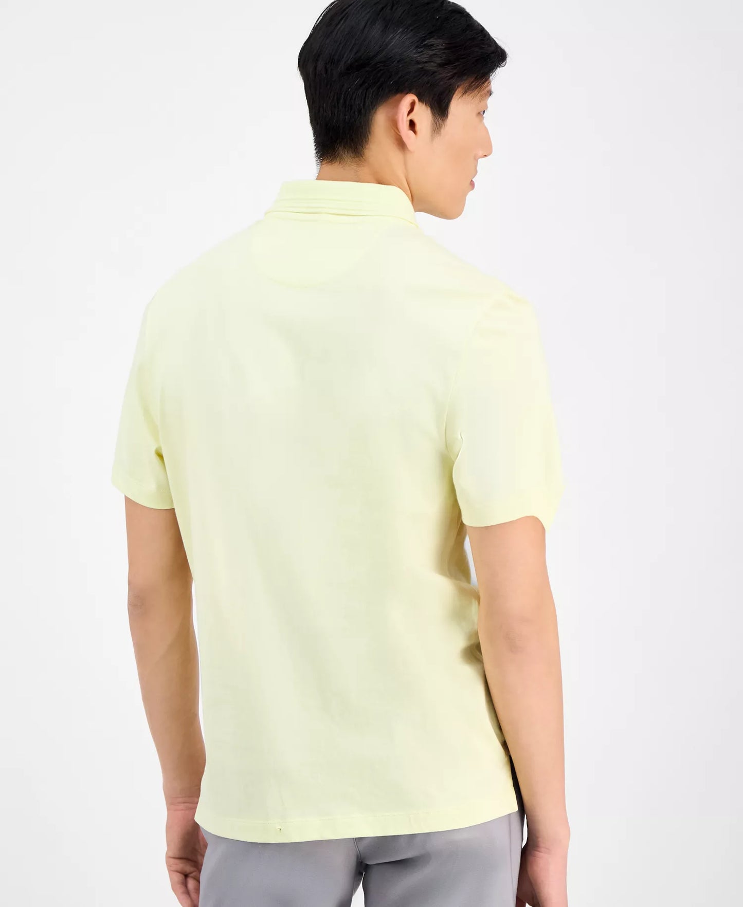 Alfani Men's Regular-Fit Mercerized Polo Shirt  Washed Yellow Size XL