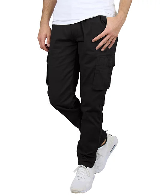 Blu Rock Men's Flex Stretch Cargo Pants  Black Size 38