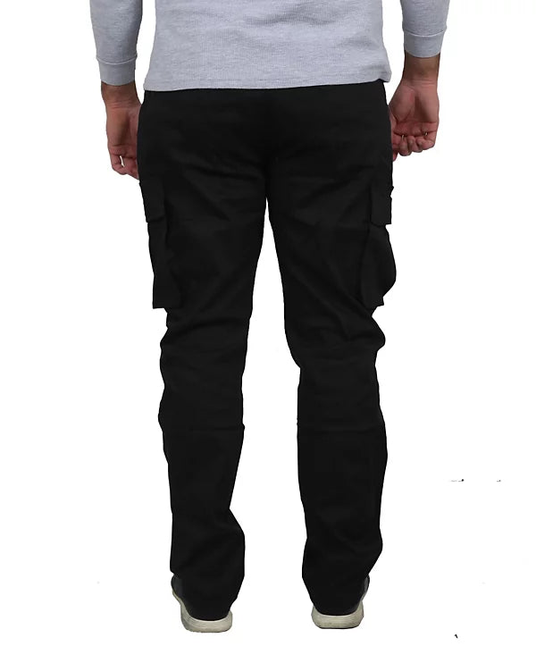 Blu Rock Men's Flex Stretch Cargo Pants  Black Size 38
