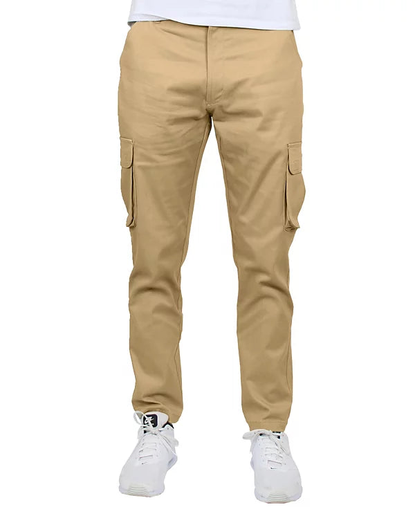 Blu Rock Men's Flex Stretch Cargo Pants  Khaki Size 36