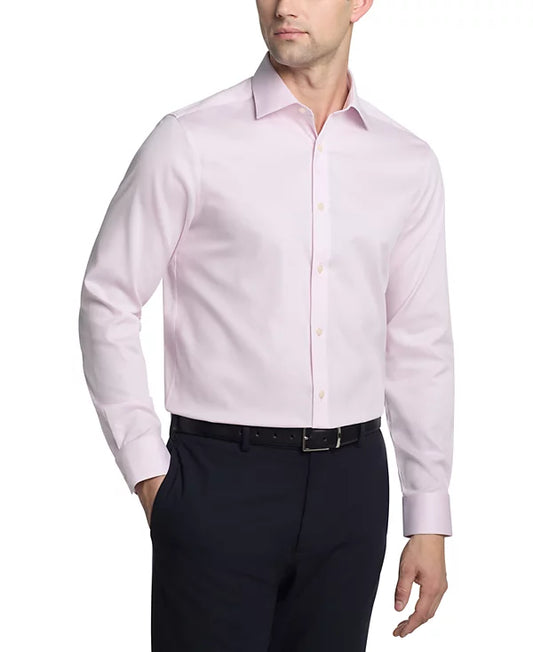 Calvin Klein Men's Steel Stretch Slim-Fit Dress Shirt  Pink 15.5 34/35