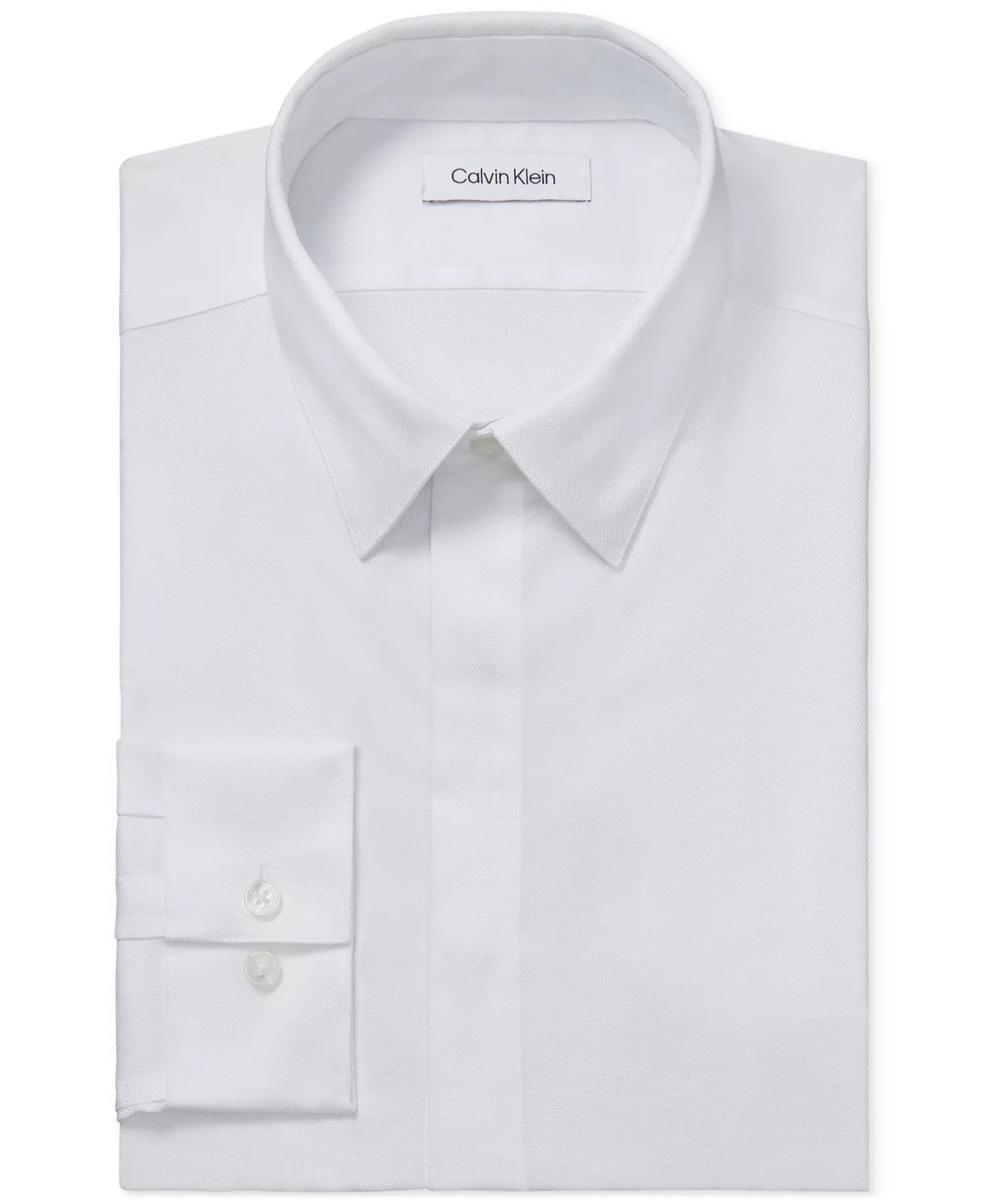 Calvin Klein STEEL+ Men's Slim-Fit Dress Shirt  White 17.5 34/35