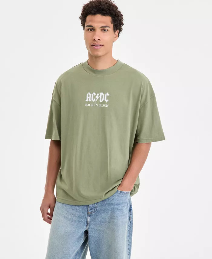 Tai Apparel Men's AC/DC Logo Graphic T-Shirt  Green Size 2XL