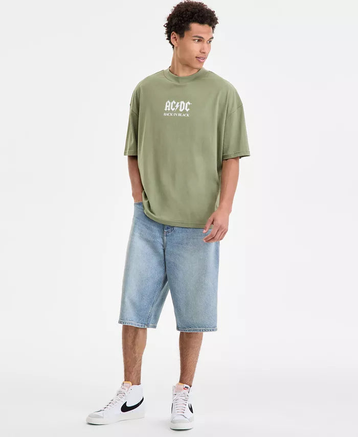 Tai Apparel Men's AC/DC Logo Graphic T-Shirt  Green Size 2XL