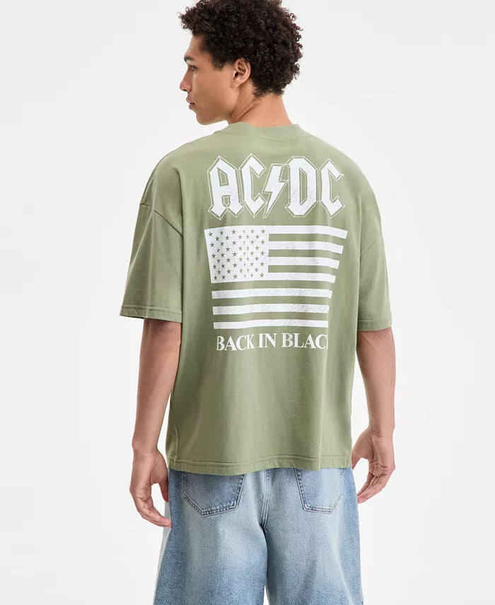 Tai Apparel Men's AC/DC Logo Graphic T-Shirt  Green Size 2XL