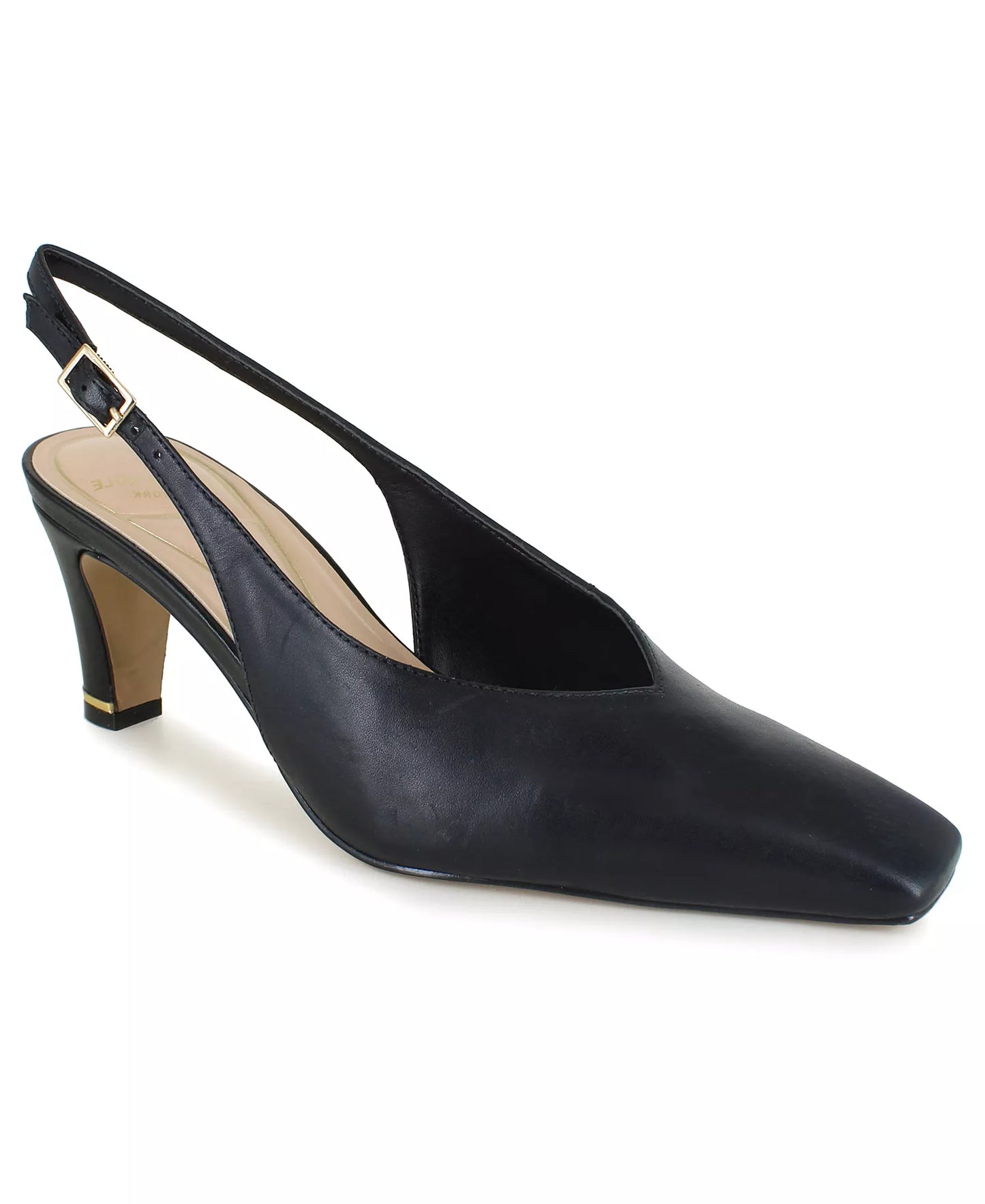 Kenneth Cole New York Women's Meilani Square Toe Slingback Pumps  Black Size 7.5