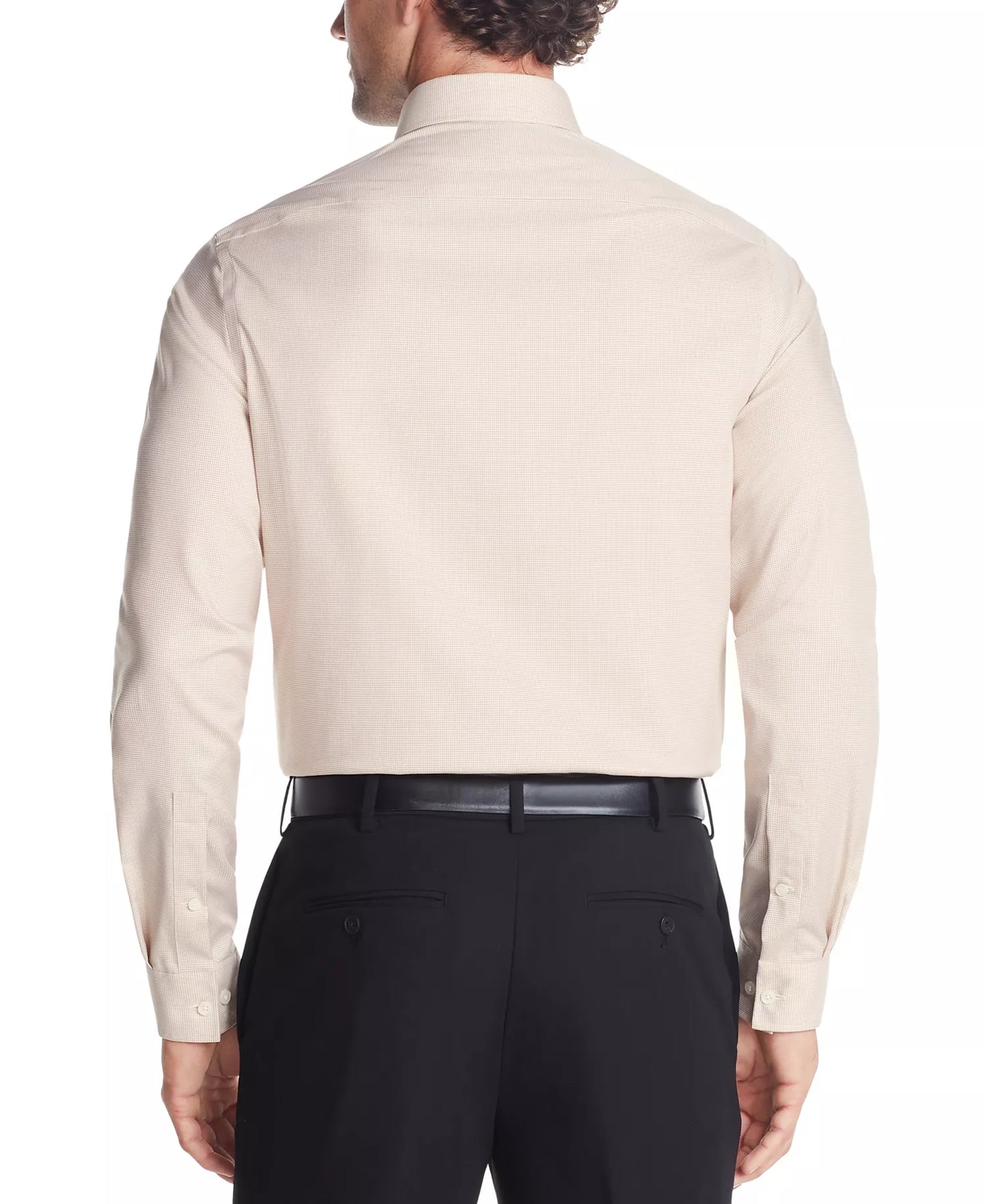 Michael Kors Men's Regular-Fit Comfort Stretch Dress Shirt  Taupe 16 34/35