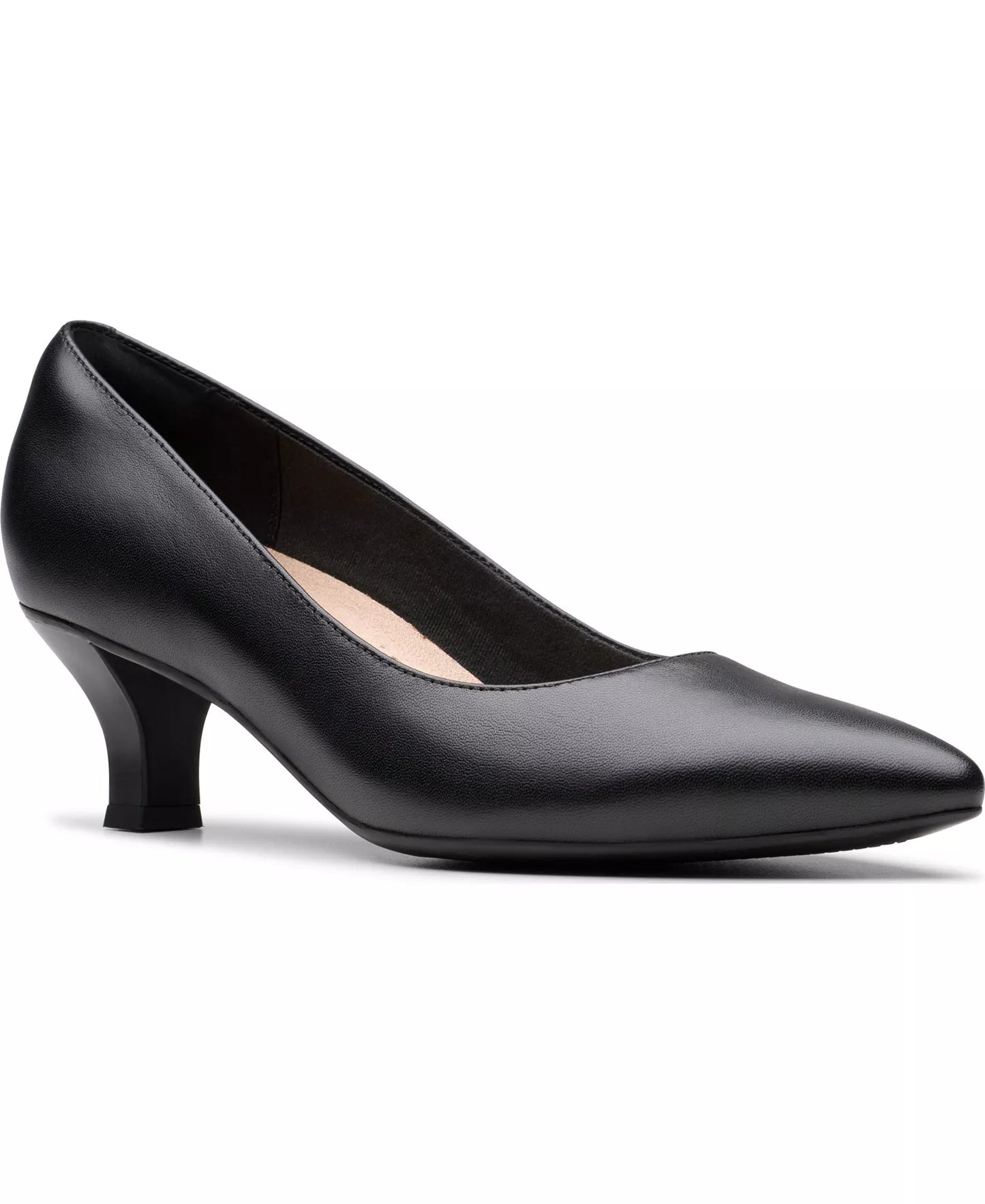 Clarks Women's Kepley Vine Pumps  Black Leather Size 8